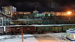 станция Мурманск: Вид на вокзал со стороны морского порта ночью