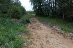 Разобранный путь к глухому пересечению на обход
