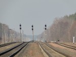Выходные светофоры Н2, Н1, Н3, Н5 в сторону Добруша