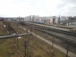 Вид вокзала с пешеходного моста