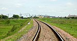 Вид на станцию с начала линии на Лепель
