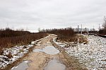 Примыкание бывшего соединительного пути от северного обхода узла к линии на Лепель