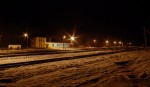 станция Дубравы: Общий вид в сторону Молодечно ночью