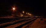 станция Дубравы: Вид станции в сторону Молодечно ночью