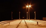 станция Дубравы: Парк карьера "Радошковичи", вид ночью